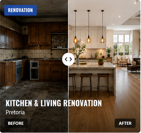 Kitchen & Living Renovation in Pretoria